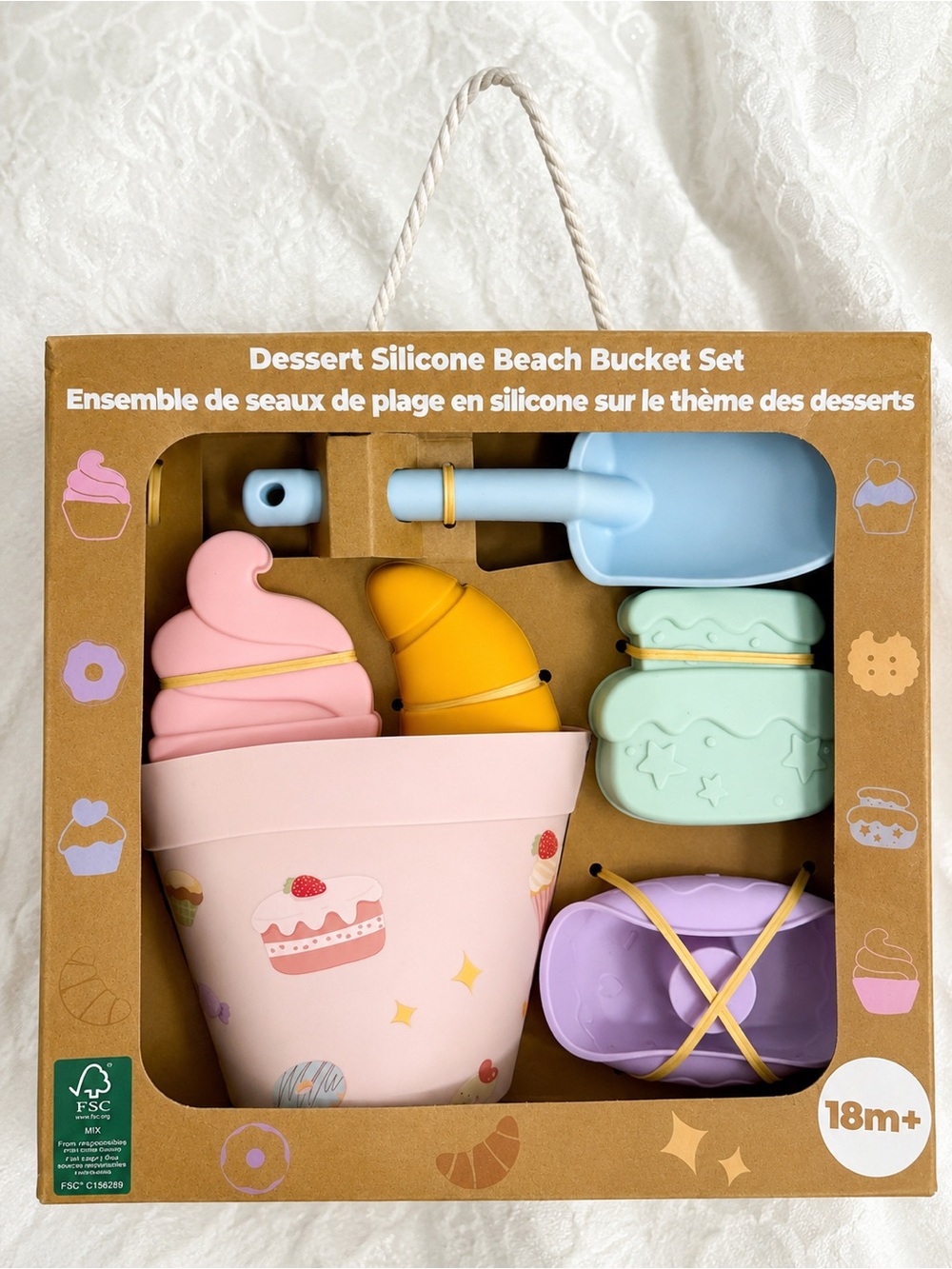 Dessert Silicone Beach Bucket Set Kids 18M+ NEW